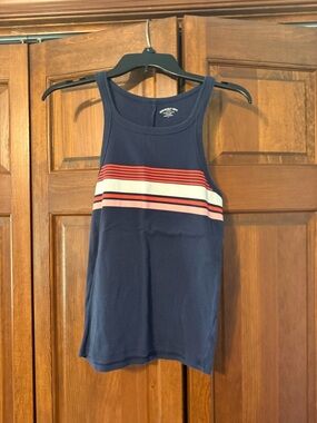Aeropostale Navy Tank Top with Red, White & Pink Stripes